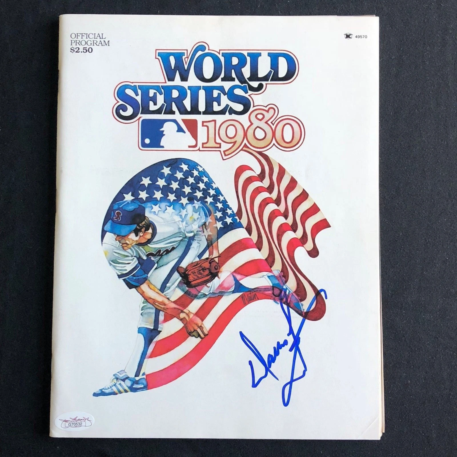 Dallas Green signed 1980 World Series Program JSA COA Phillies rare item E7
