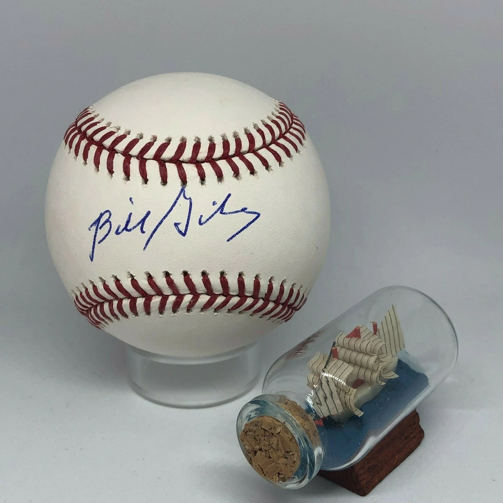 Bill Giles signed Rawlings OML Baseball JSA Phillies Owner President A1373
