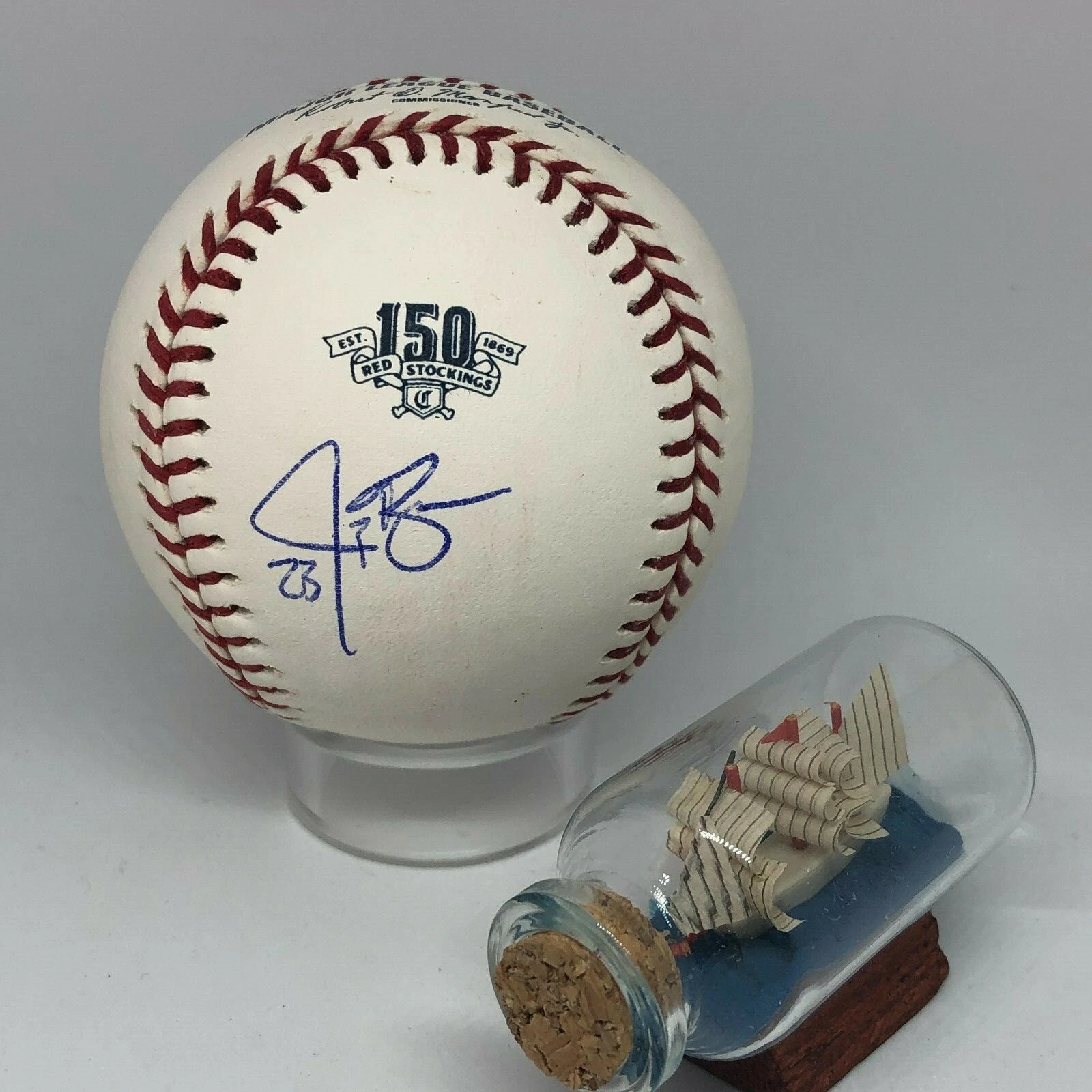 Jay Bruce signed Rawlings Reds Logo Baseball JSA COA Phillies A1375
