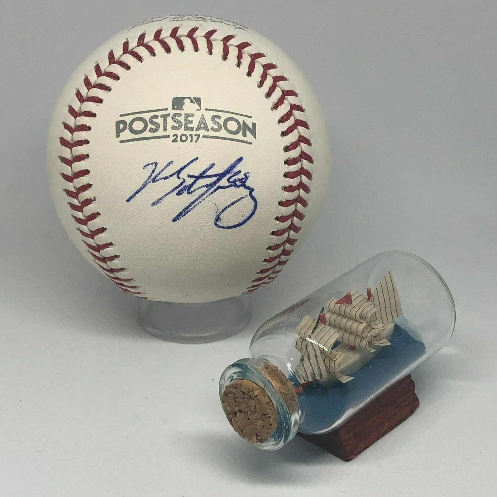 Ross Stripling signed Rawlings OML Postseason Logo Baseball JSA Dodgers A1517
