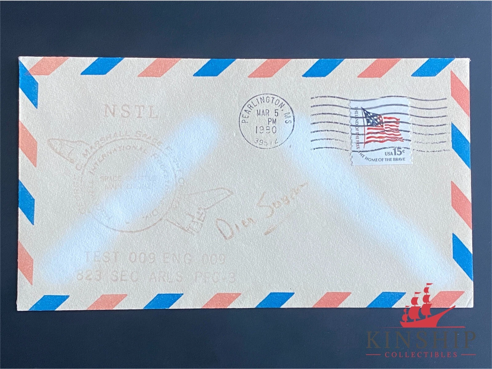 Dick Scobee signed Envelope JSA COA d.1986 Rare Astronaut Space Challenger Z358
