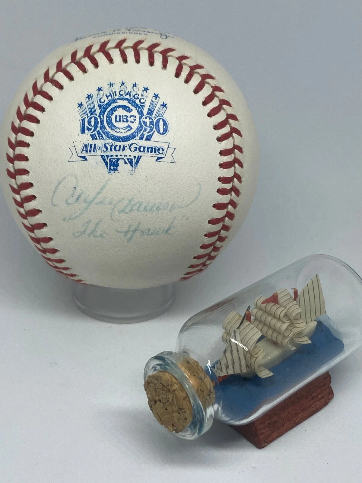 Andre Dawson signed Rawlings 1990 All Star Logo Baseball JSA COA HOF A1921
