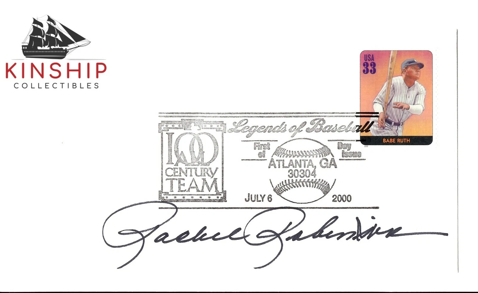Rachel Robinson signed Cachet JSA COA Wife of Jackie Robinson Bold Auto Z746
