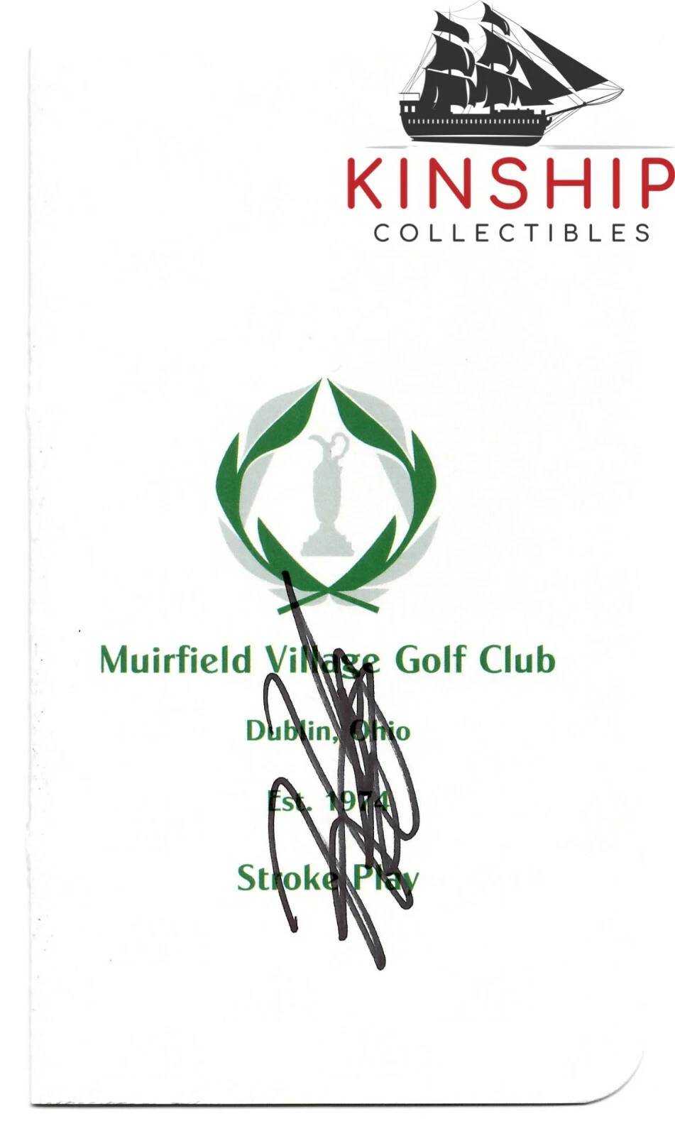 Hideki Matsuyama signed 1st Win Scorecard JSA COA Masters PGA Golfer Auto Z256

