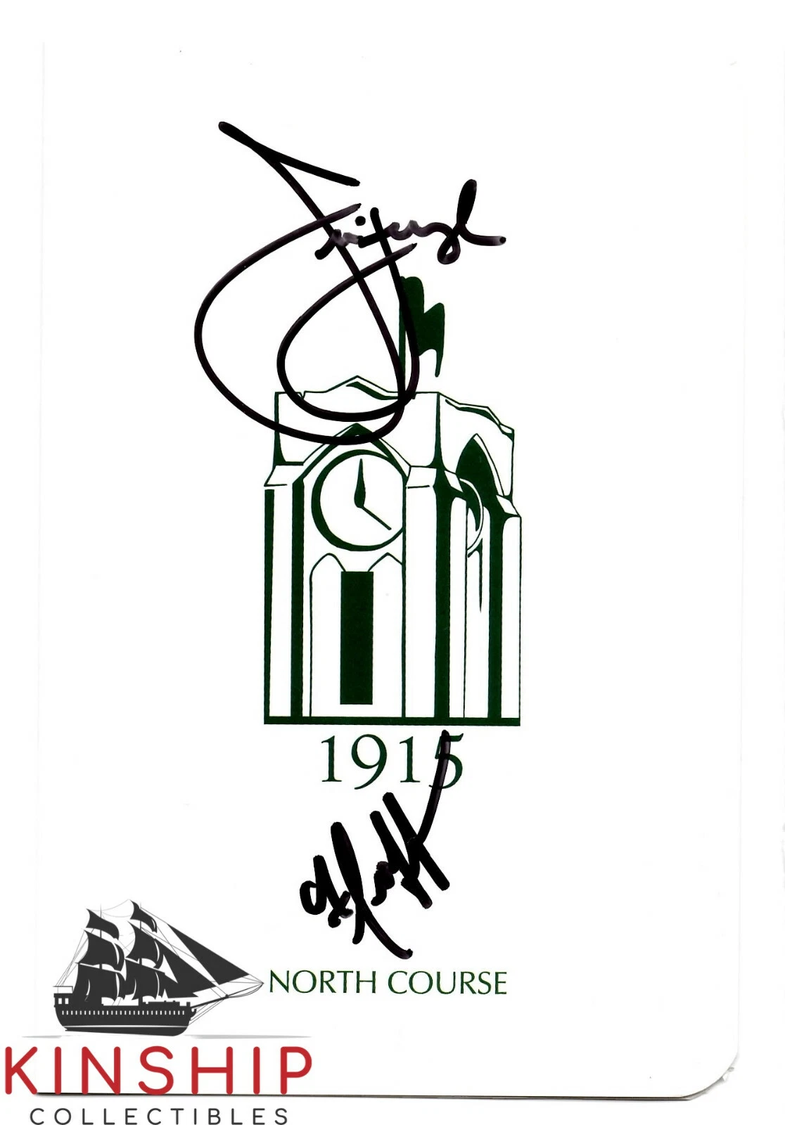 Jim Furyk & Fluff signed US Open Win Scorecard JSA COA Masters PGA Golfer Z255
