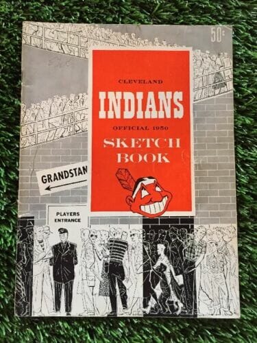 1950 CLEVELAND INDIANS OFFICIAL SKETCH BOOK PROGRAM RARE
 COLLECTIBLE MEMORABILIA