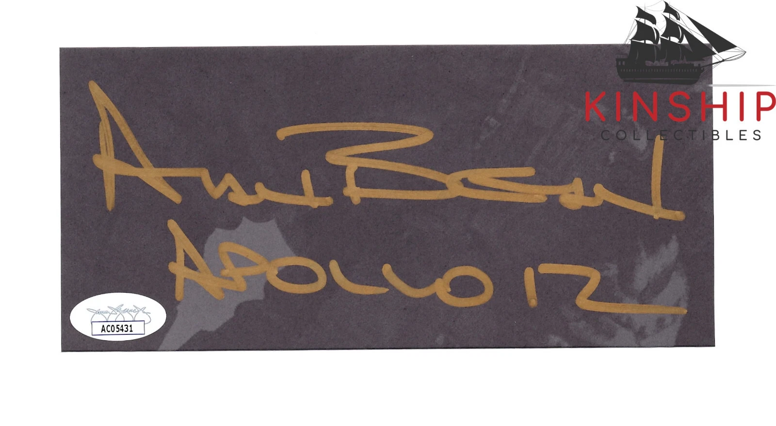 Alan Bean signed Oversized Cut JSA COA Inscribed Auto Moonwalker Bold Z962
