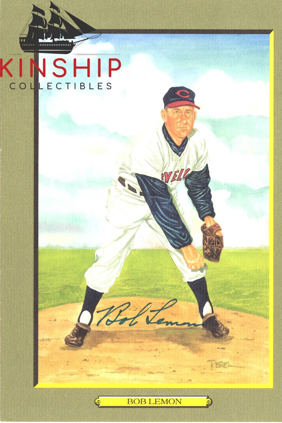 Bob Lemon signed Great Moments Perez Steele JSA COA Indians Auto HOF Z942
