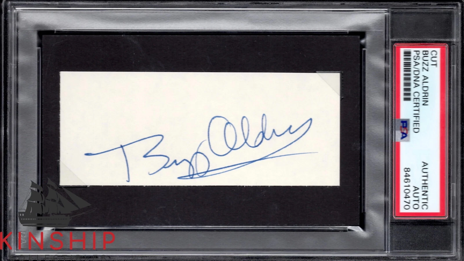 Buzz Aldrin signed Cut PSA DNA Slabbed Auto Apollo 11 Space Astronaut Bold C910
