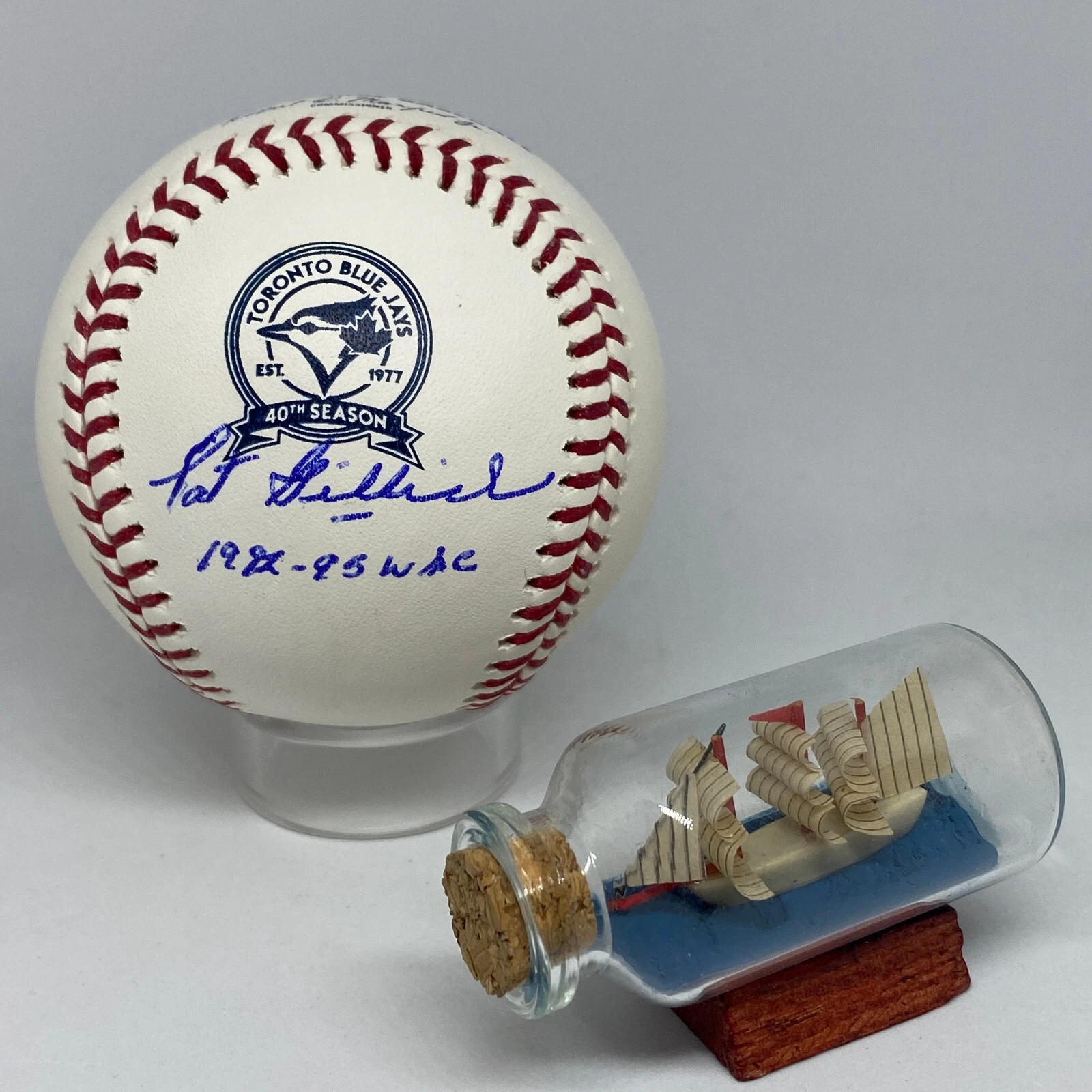 Pat Gillick signed Rawlings Blue Jays Logo Baseball JSA COA Inscribed WSC A2401
