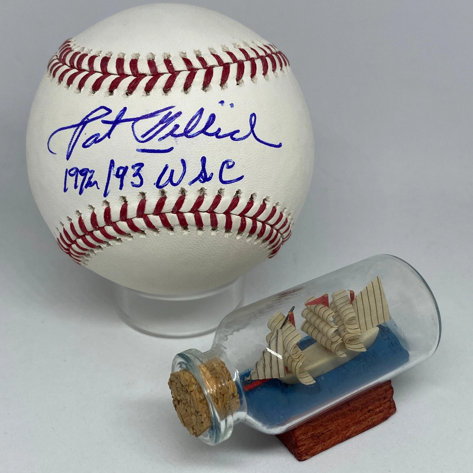 Pat Gillick signed Rawlings Blue Jays Logo Baseball JSA COA Inscribed WSC A2406
