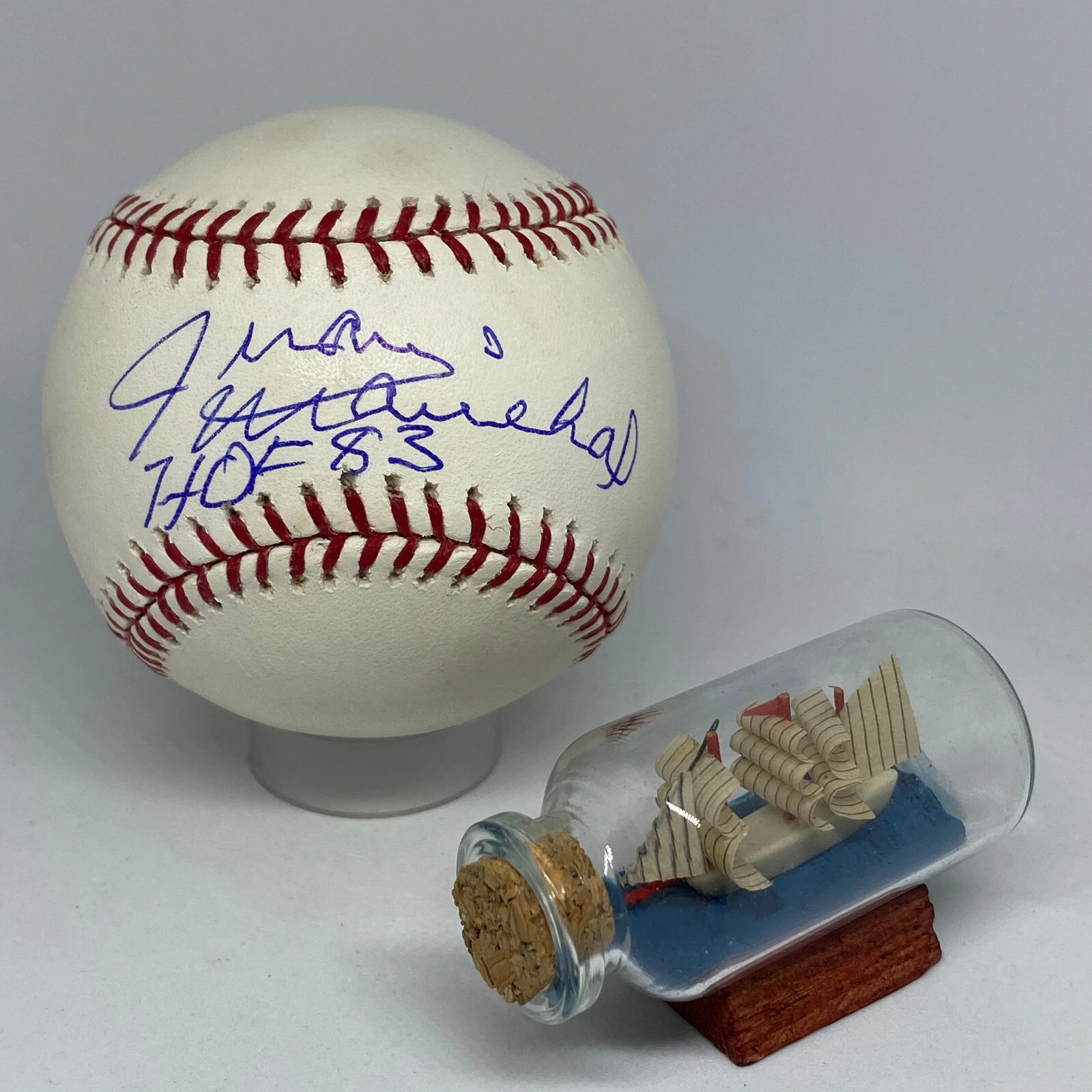 Juan Marichal signed Rawlings OML Baseball JSA COA Inscribed HOF Auto A2450
