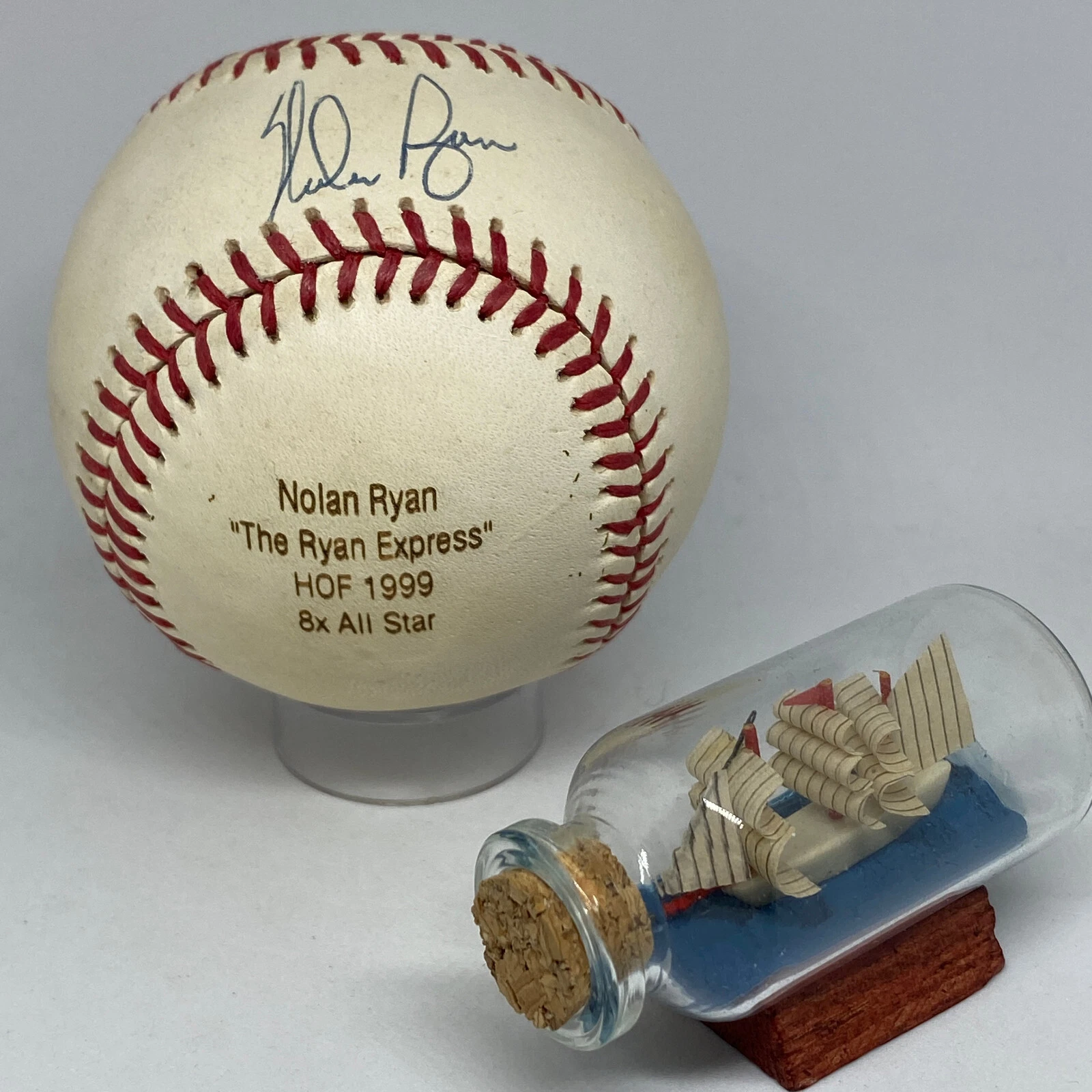 Nolan Ryan signed Rawlings OAL Baseball JSA COA Engraved Auto HOF Astros A2460
