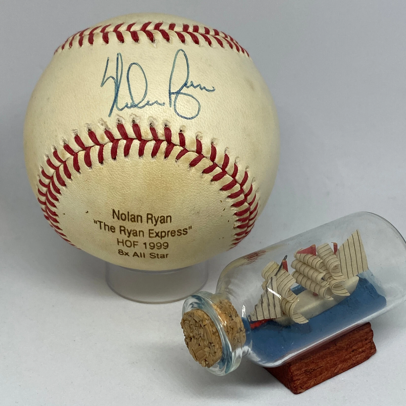 Nolan Ryan signed Rawlings OAL Baseball JSA COA Engraved Auto HOF Astros A2466
