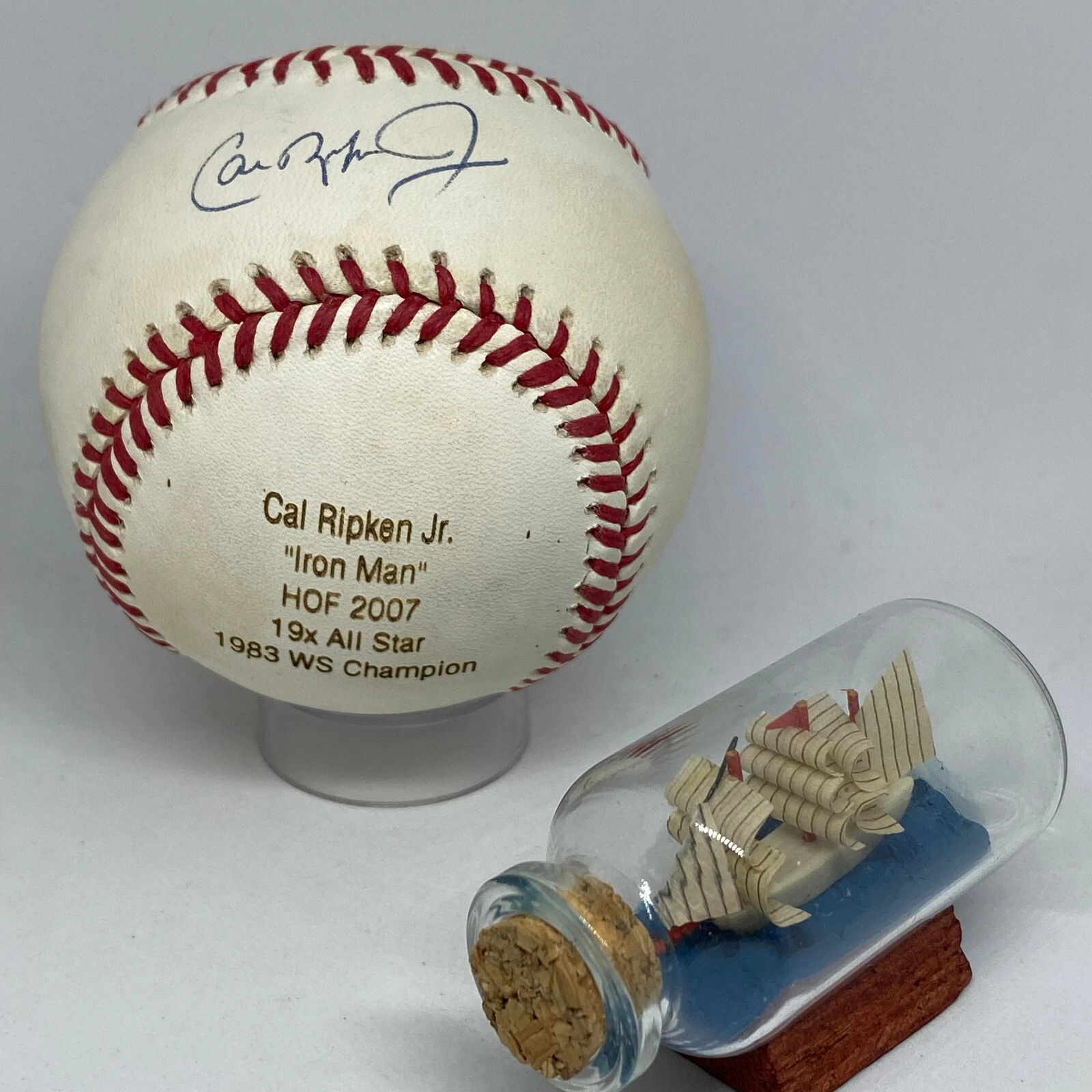 Cal Ripken Jr signed Rawlings OAL Baseball JSA COA Engraved Auto HOF Rare A2470
