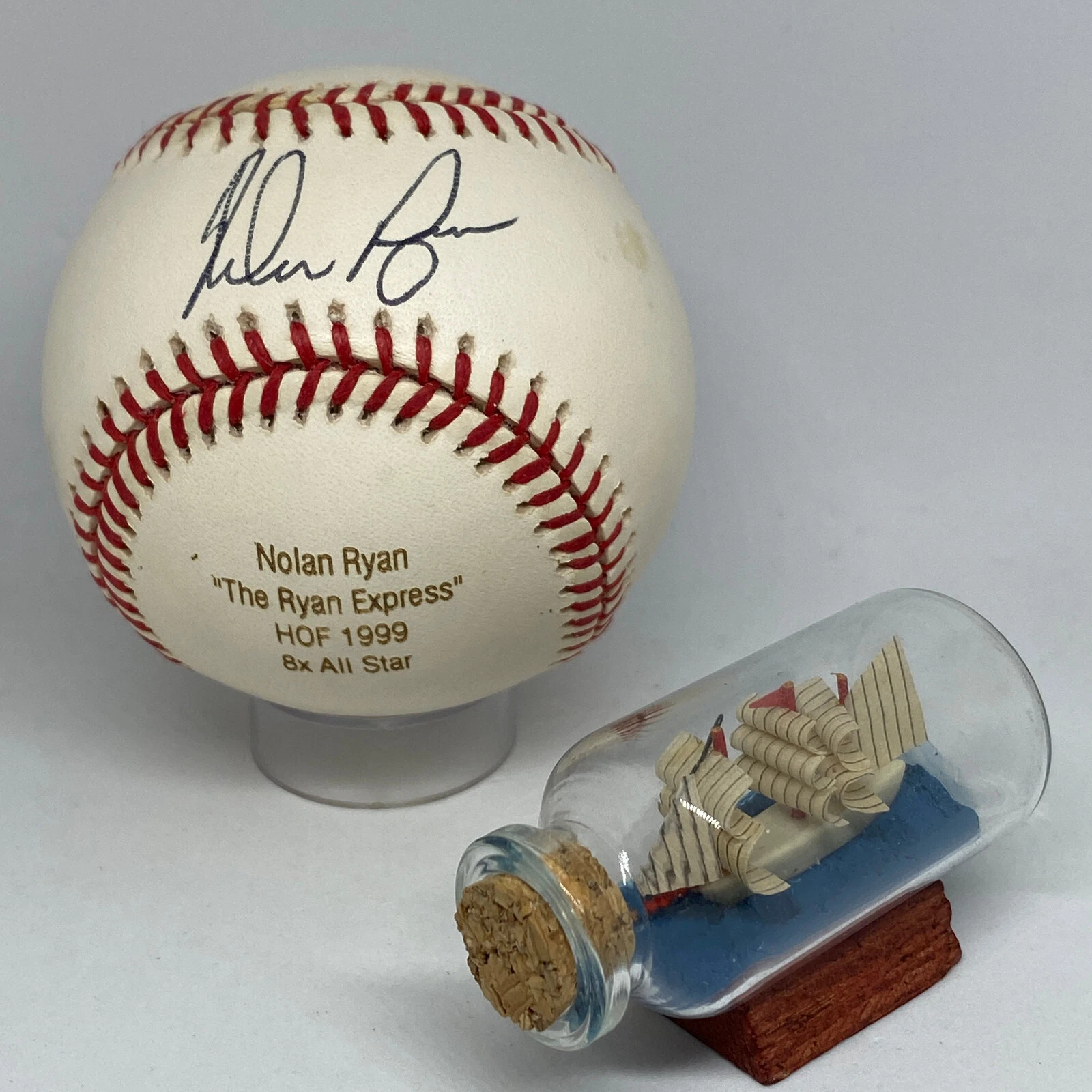Nolan Ryan signed Rawlings OAL Baseball JSA COA Engraved Auto HOF Astros A2473
