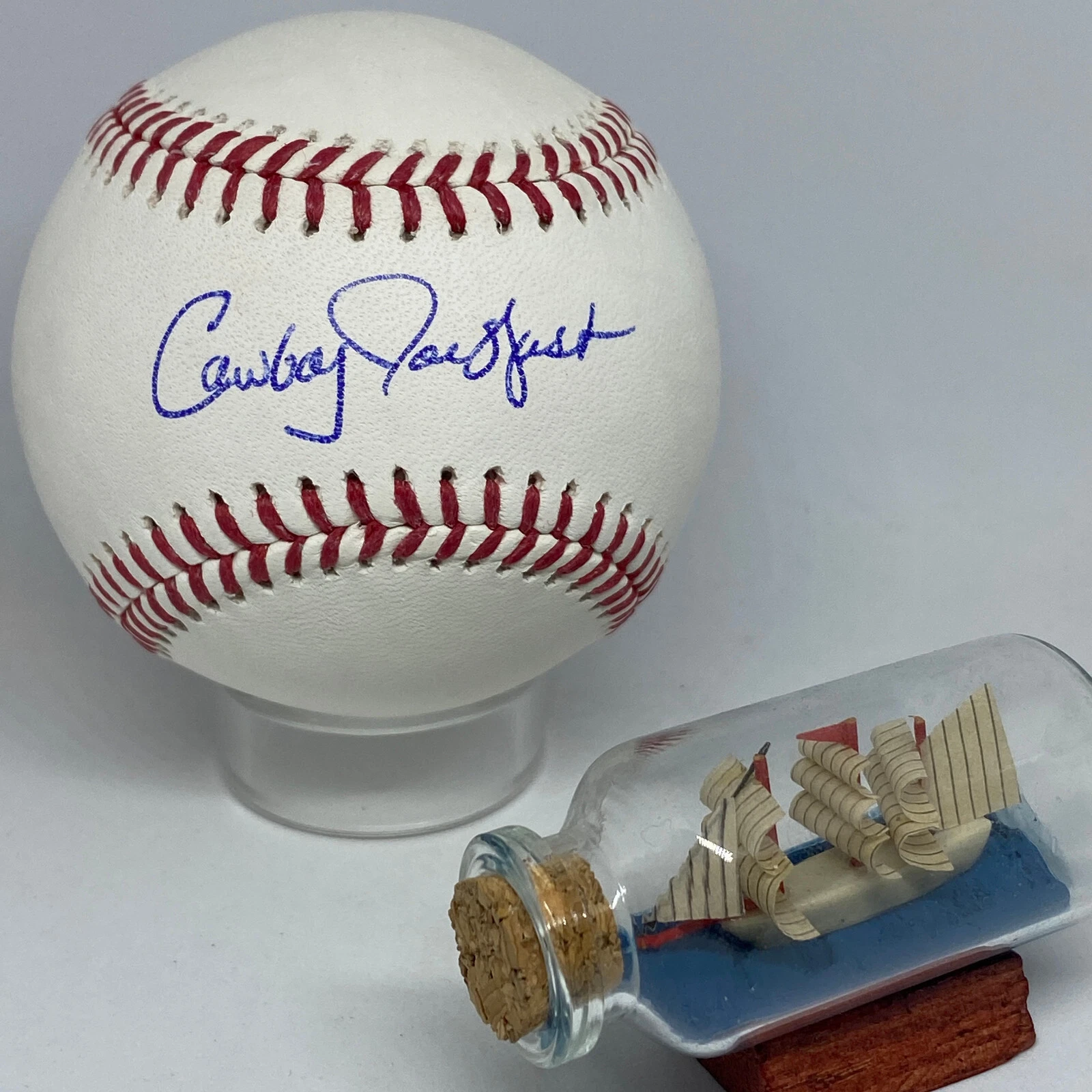 Joe West signed Rawlings OML Baseball JSA COA HOF Umpire Inscribed Cowboy A2509
