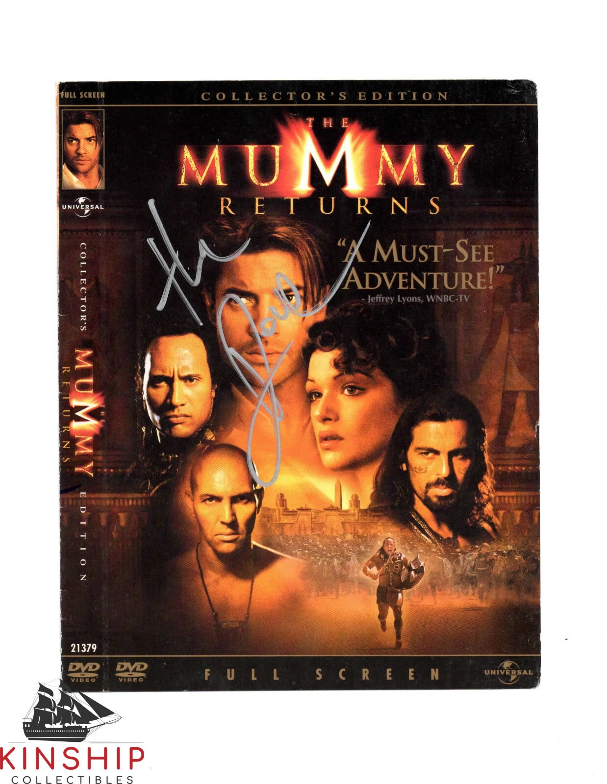 Dwayne Johnson signed DVD Cover JSA COA The Rock Auto Rare Bold WWE Actor Z455
