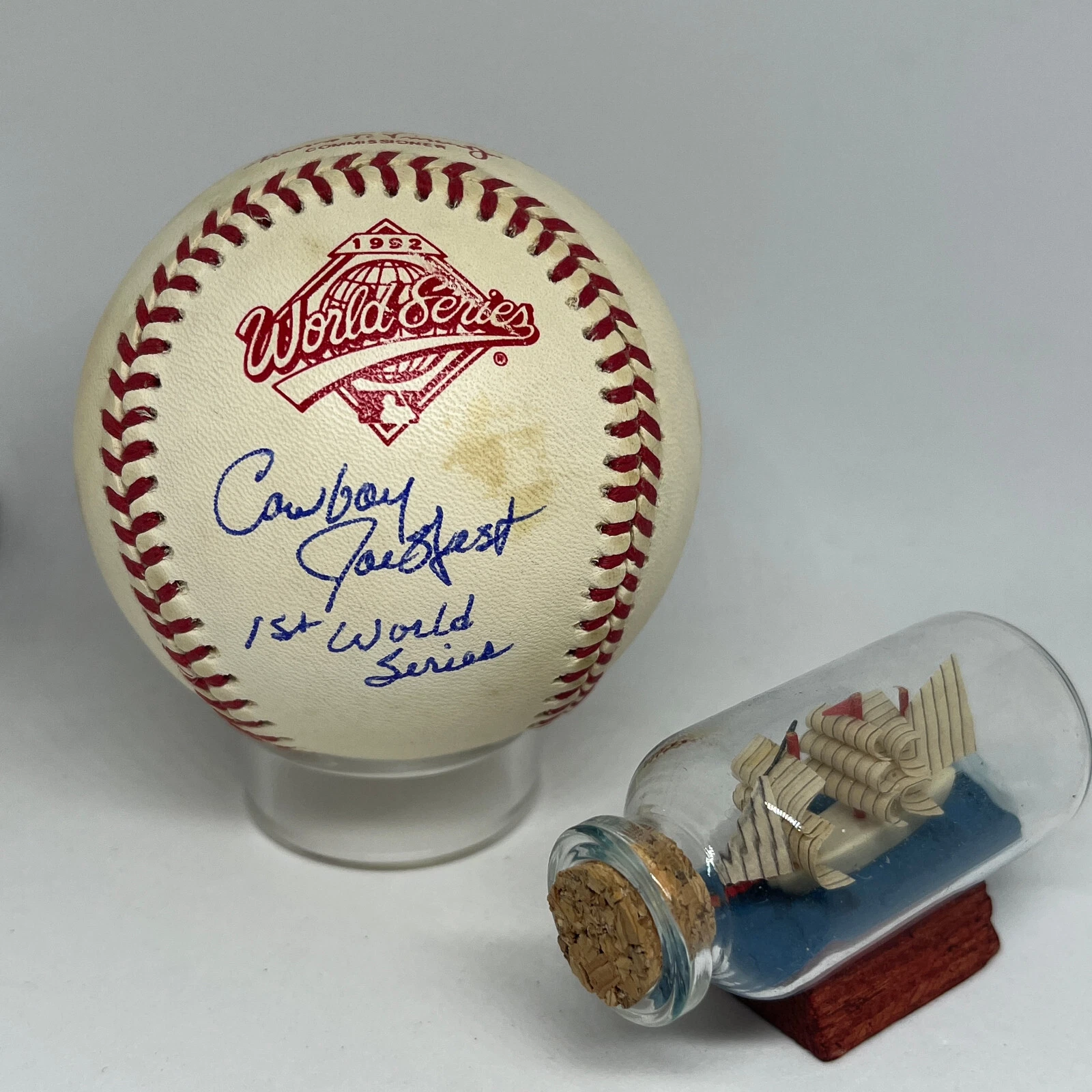 Joe West signed Rawlings 1992 World Series Logo Baseball JSA Umpire Auto HOF
