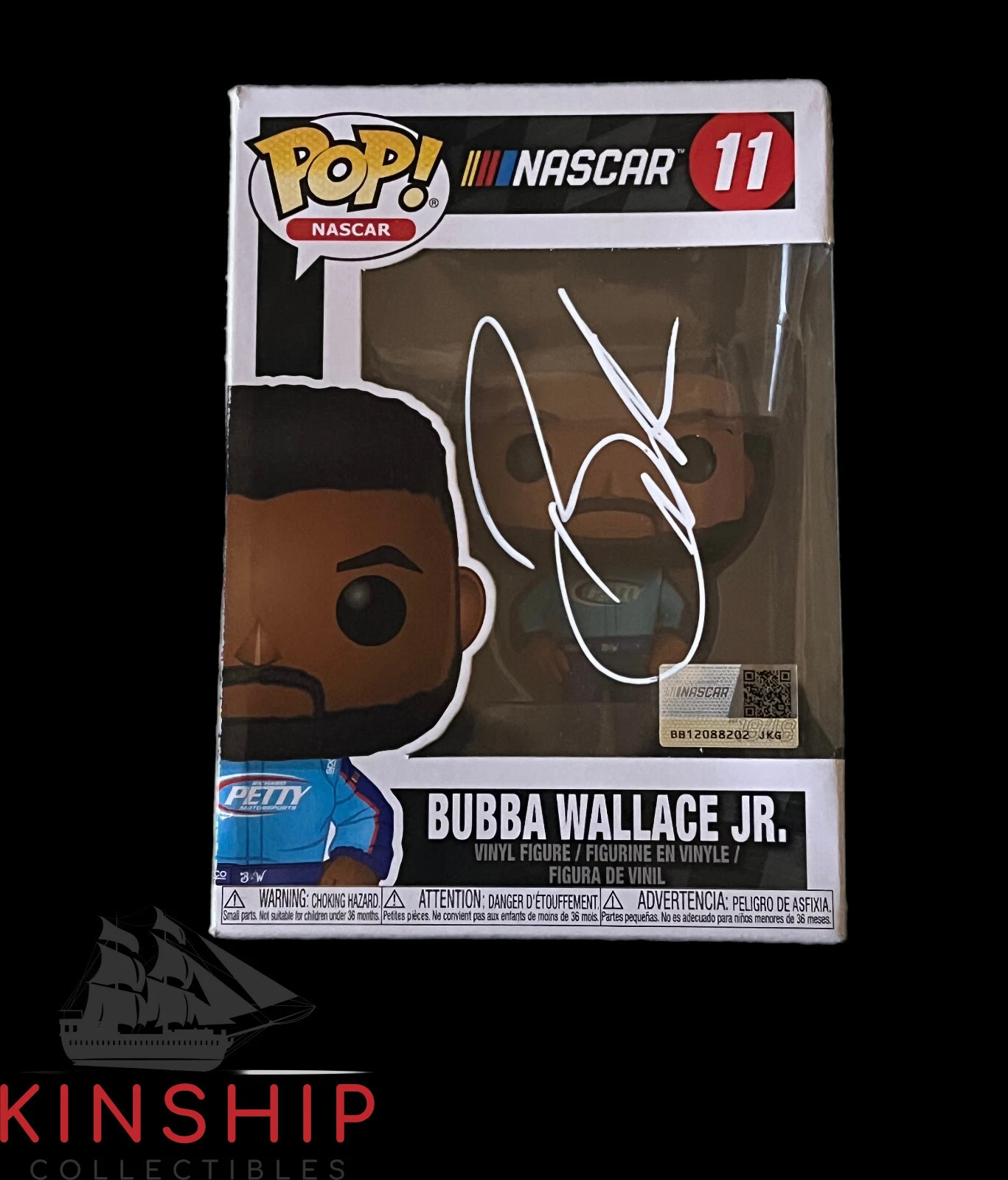 BUBBA WALLACE JR SIGNED FUNKO POP JSA COA NASCAR AUTO RARE #11 Z1052 COLLECTIBLE MEMORABILIA