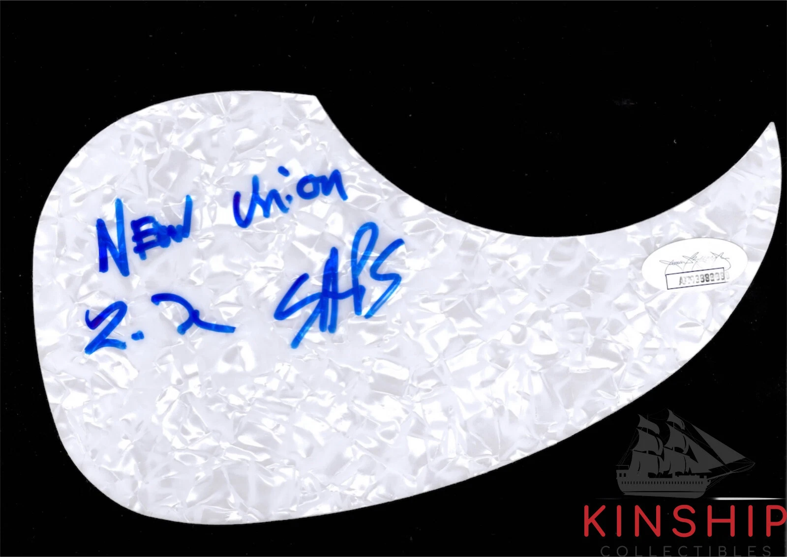 Neon Union signed Pickguard JSA COA Country Music Duo Auto Leo Andrew ZQTY
