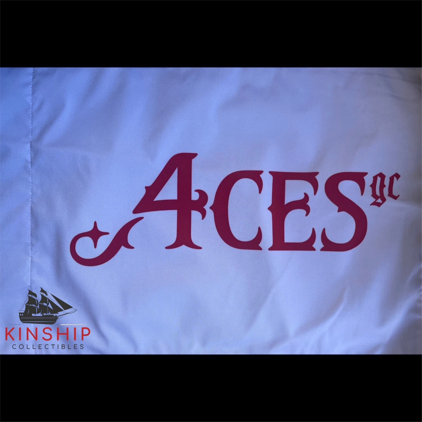 Official LIV 4 Aces Golf Flag Unsigned Rare Pin Flag Dustin Johnson Reed UQTY
