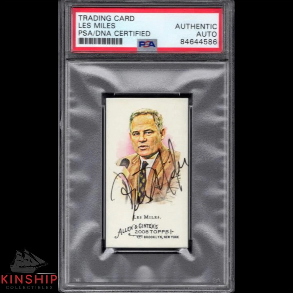 Les Miles signed Topps Allen & Ginter Mini Card PSA DNA Slabbed Auto C1123
