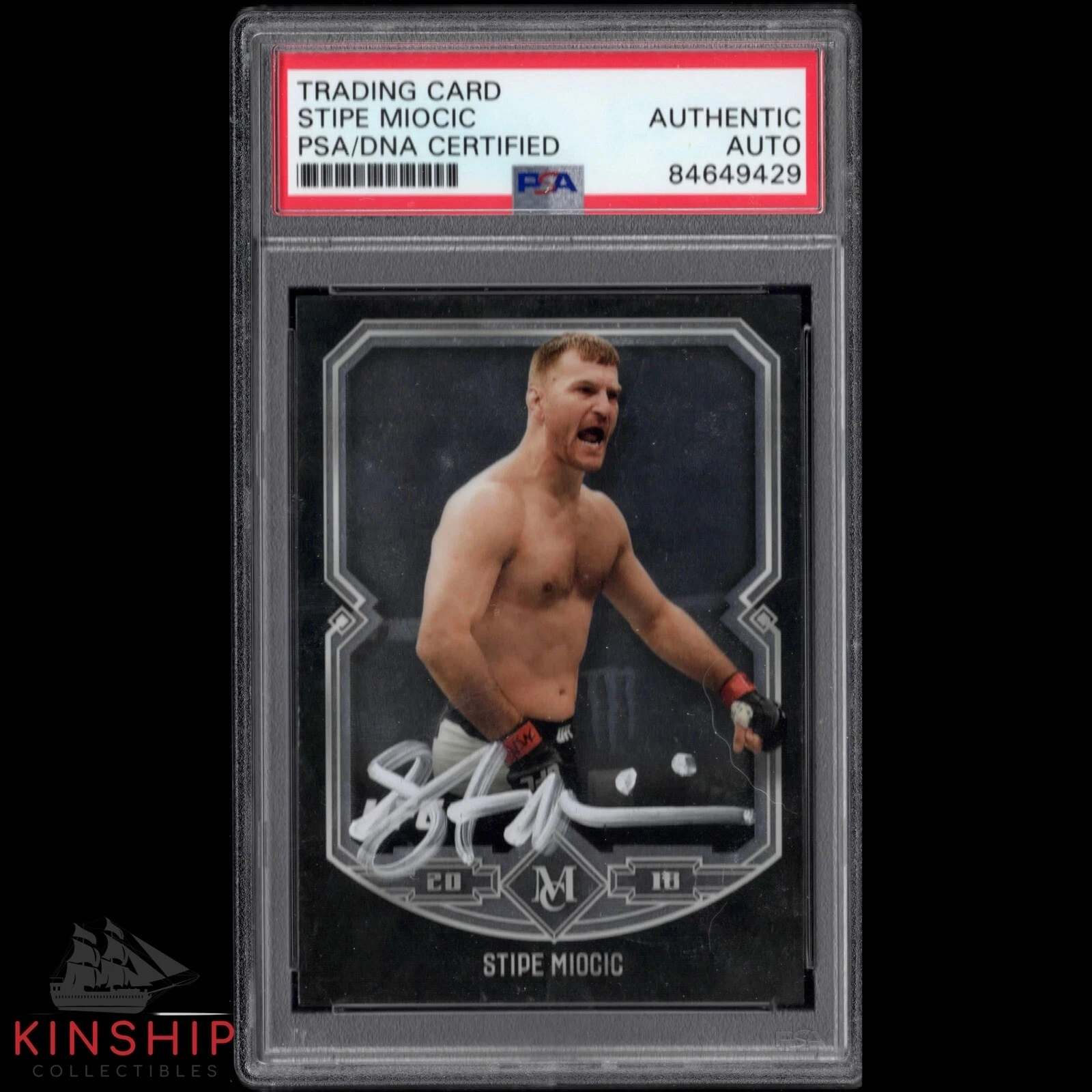 Stipe Miocic signed 2018 Topps Chrome Card PSA DNA Slabbed Auto MMA C1170
