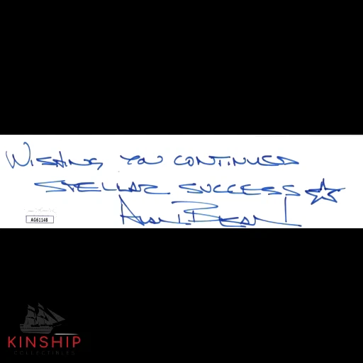 Alan Bean signed Cut JSA COA Inscribed Apollo 12 Moonwalker Auto Z1092
