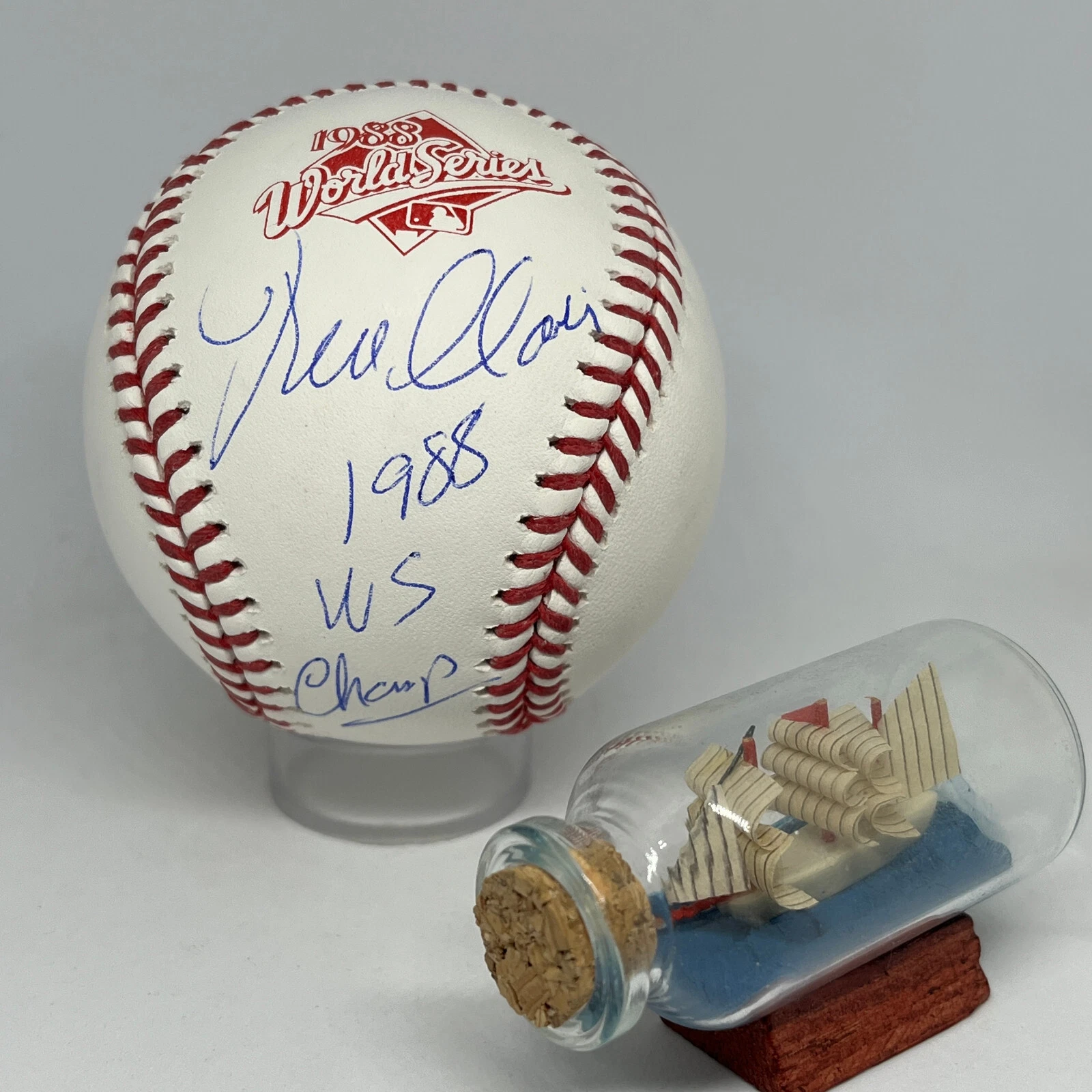 Fred Claire signed 1988 World Series Logo Baseball JSA Dodgers GM Auto A2714
