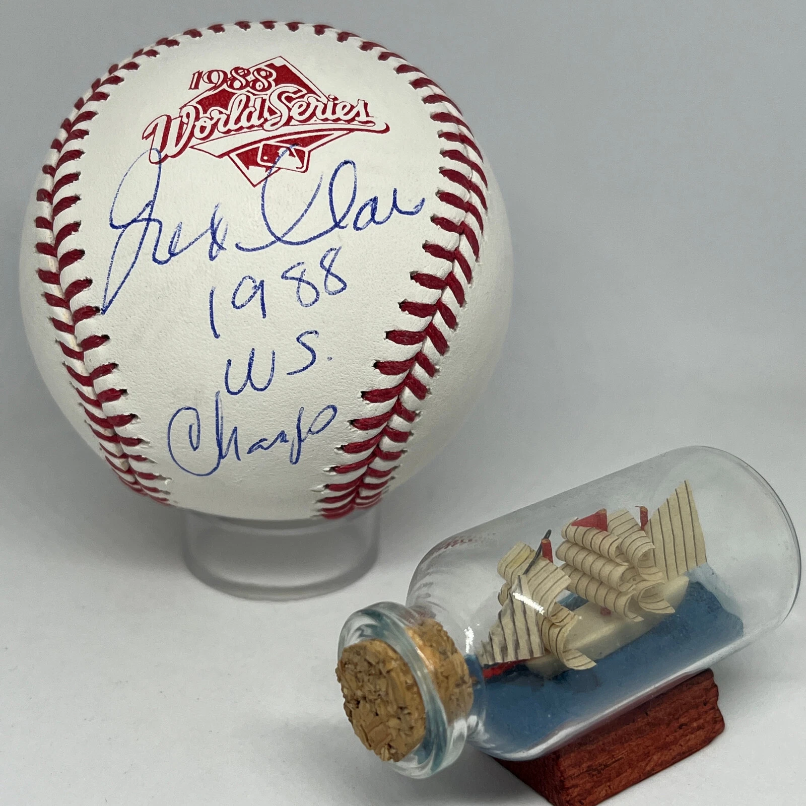 Fred Claire signed 1988 World Series Logo Baseball JSA Dodgers GM Auto A2716
