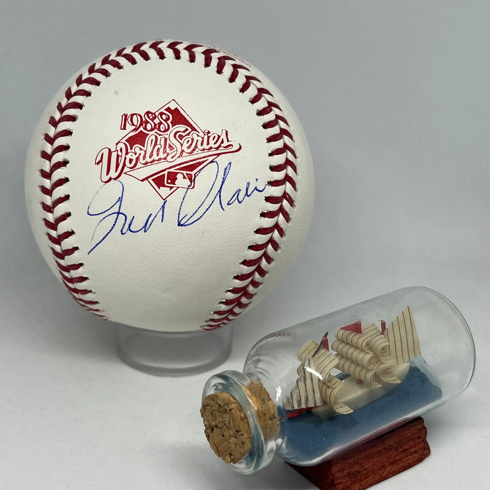 Fred Claire signed 1988 World Series Logo Baseball JSA Dodgers GM Auto A2715
