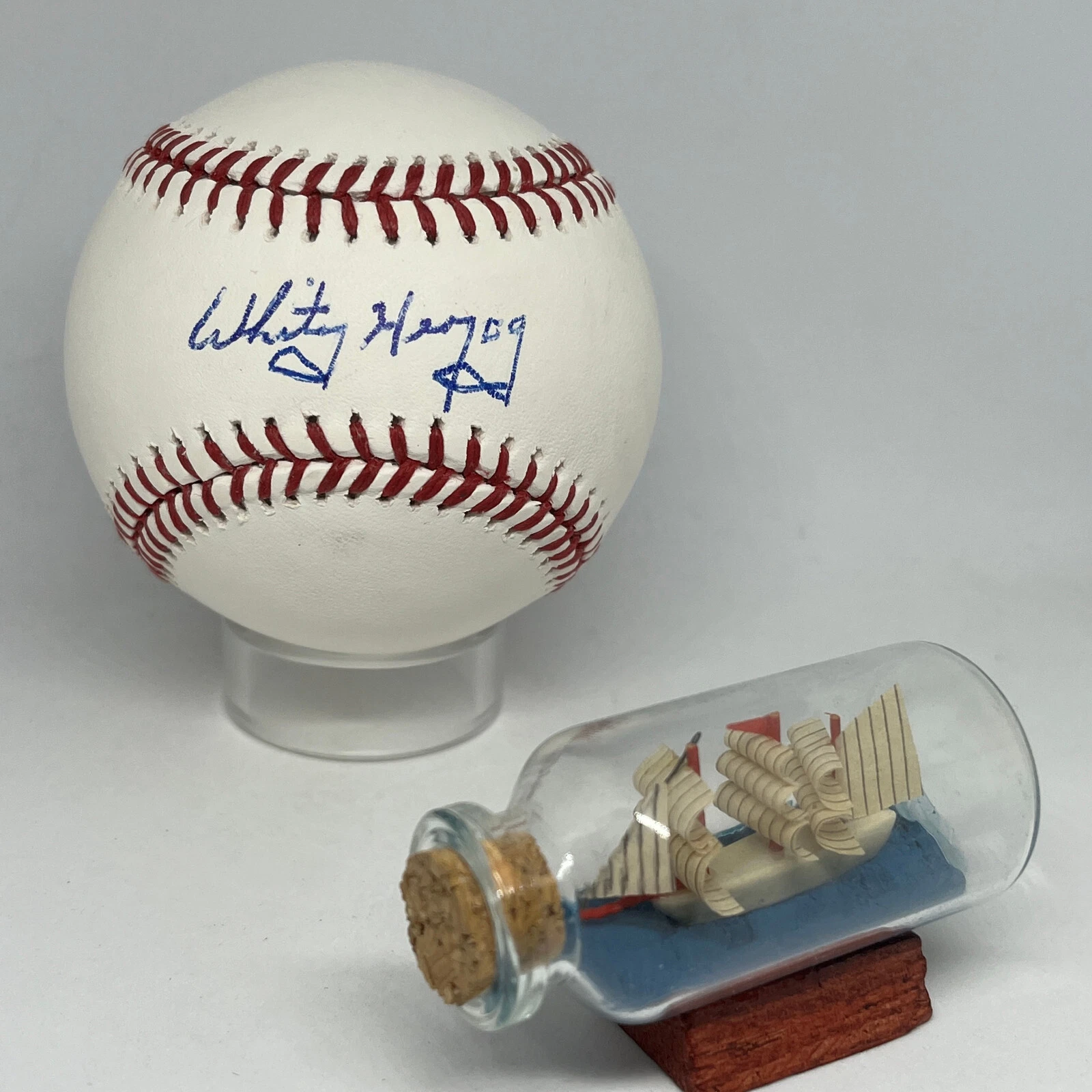 Whitey Herzog signed Rawlings OML Baseball JSA COA Cardinals HOF Bold Auto A2721
