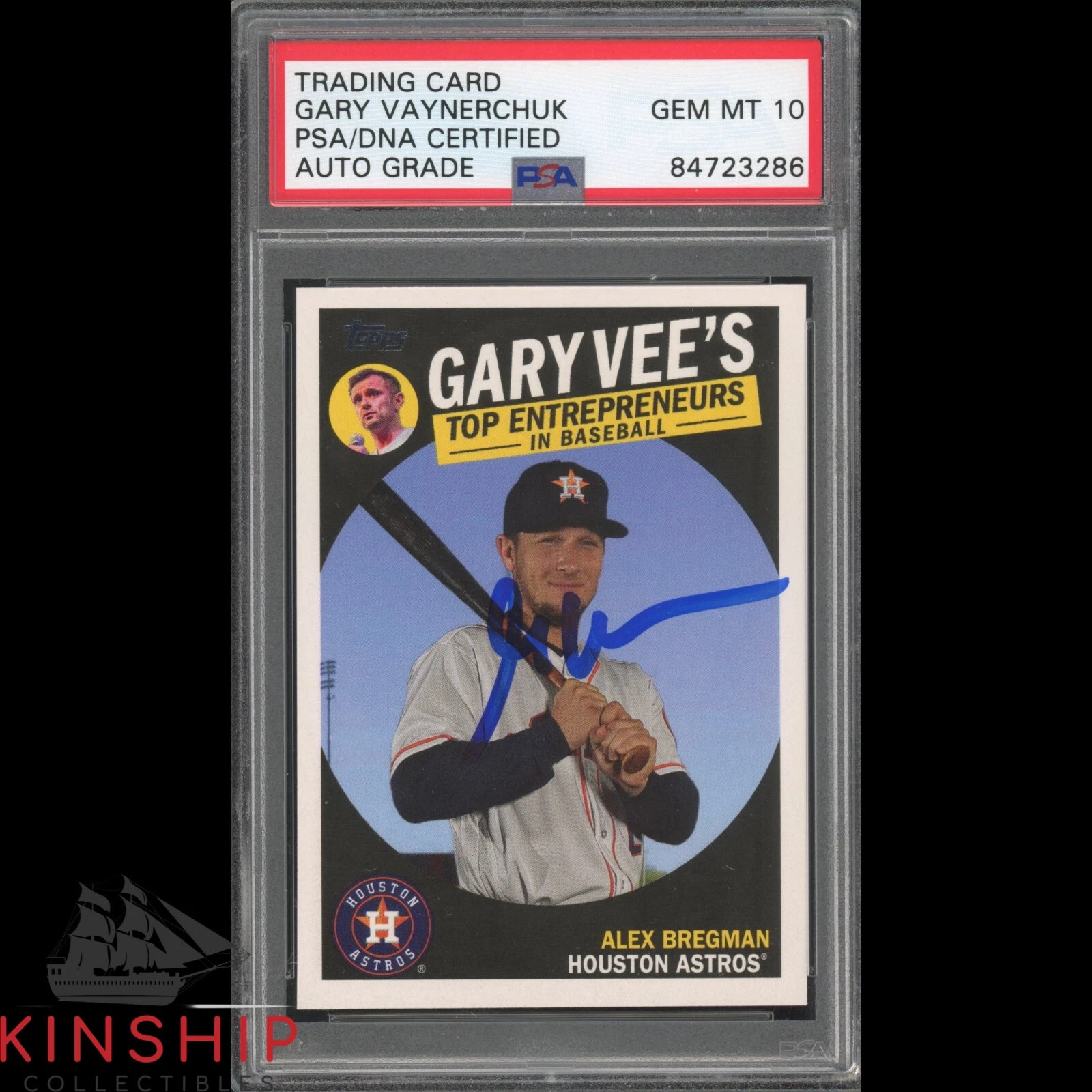 Gary Vaynerchuk signed 2019 Topps Bregman Trading Card PSA DNA Auto 10 V C1192
