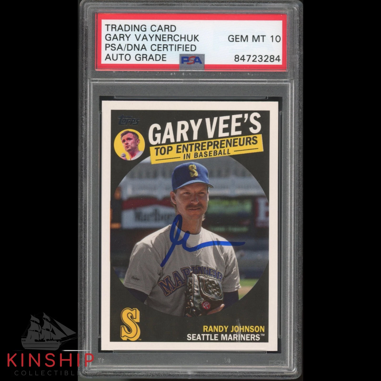 Gary Vaynerchuk signed 2019 Topps R Johnson Trading Card PSA DNA Auto 10 V C1193
