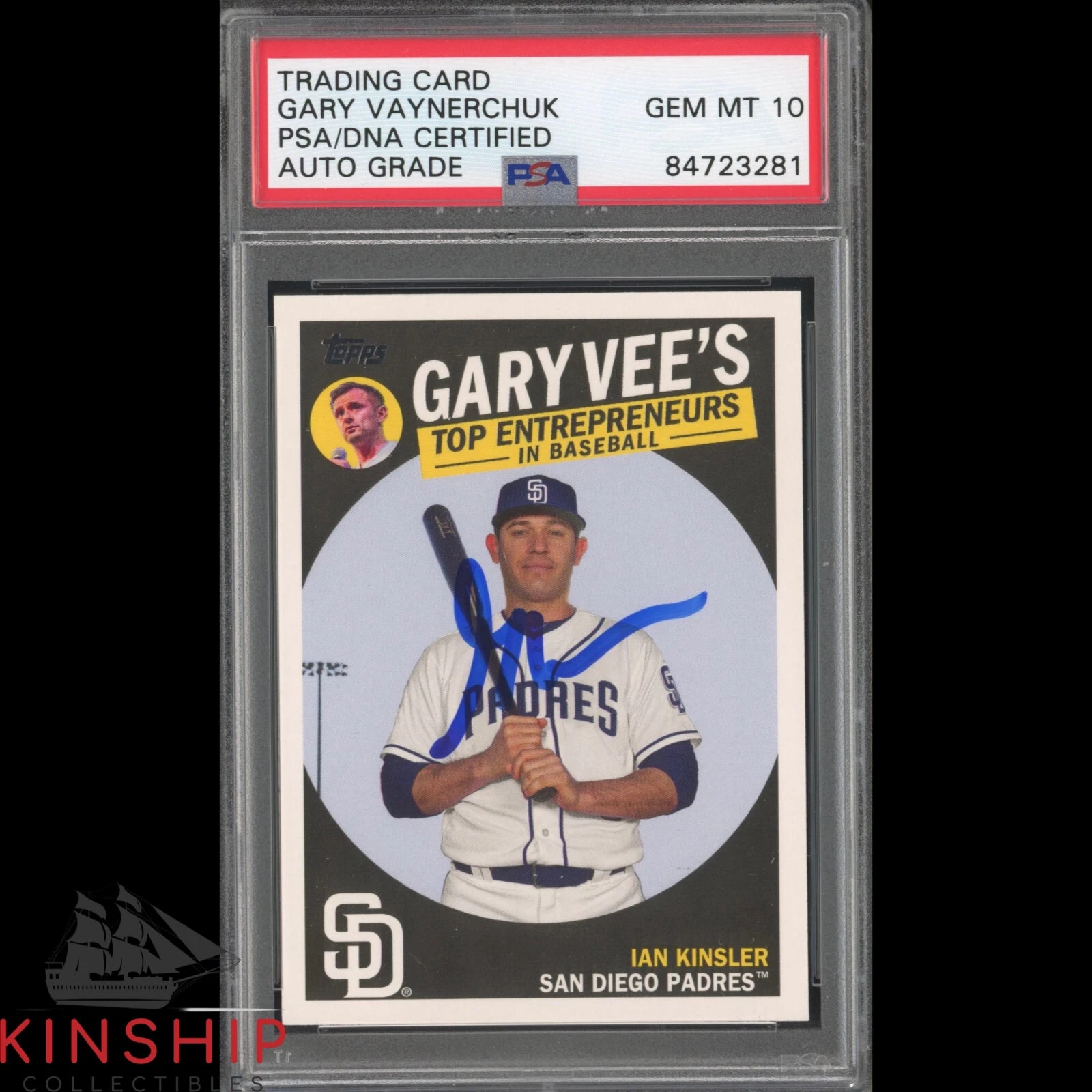 Gary Vaynerchuk signed 2019 Topps Trading Card PSA DNA Auto 10 Vee V C1208
