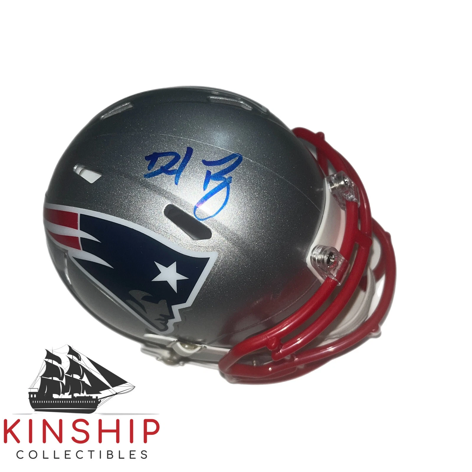 Dave Portnoy signed NE Patriots Mini Helmet JSA COA Barstool President Auto F69
