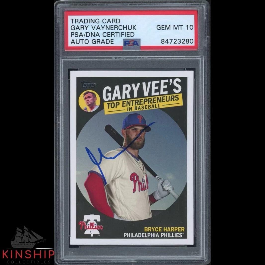 Gary Vaynerchuk signed 2019 Topps Bryce Harper Trading Card PSADNA Auto 10 C1226
