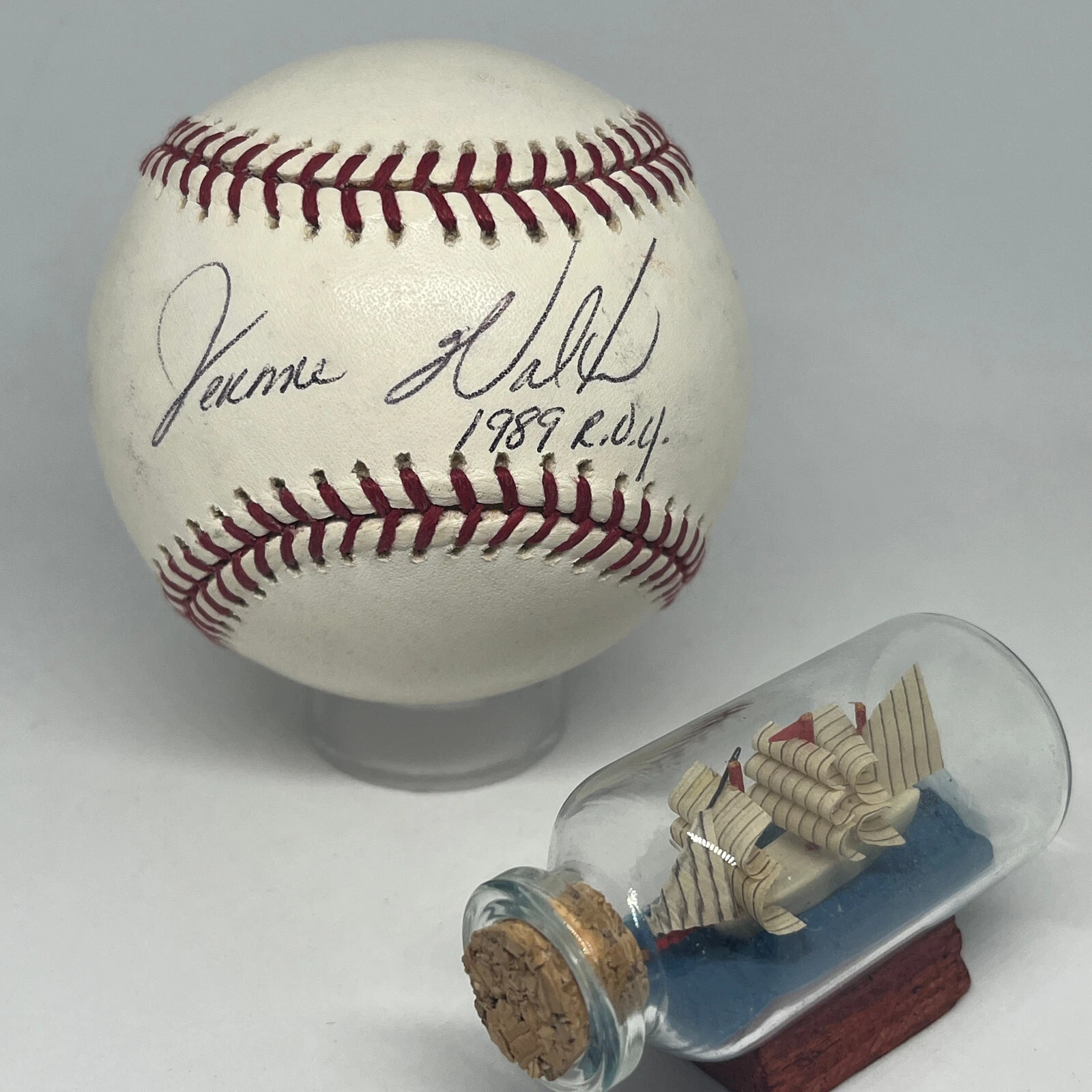 Jerome Walton signed Rawlings OML Baseball JSA COA Inscribed ROY Auto A2783

