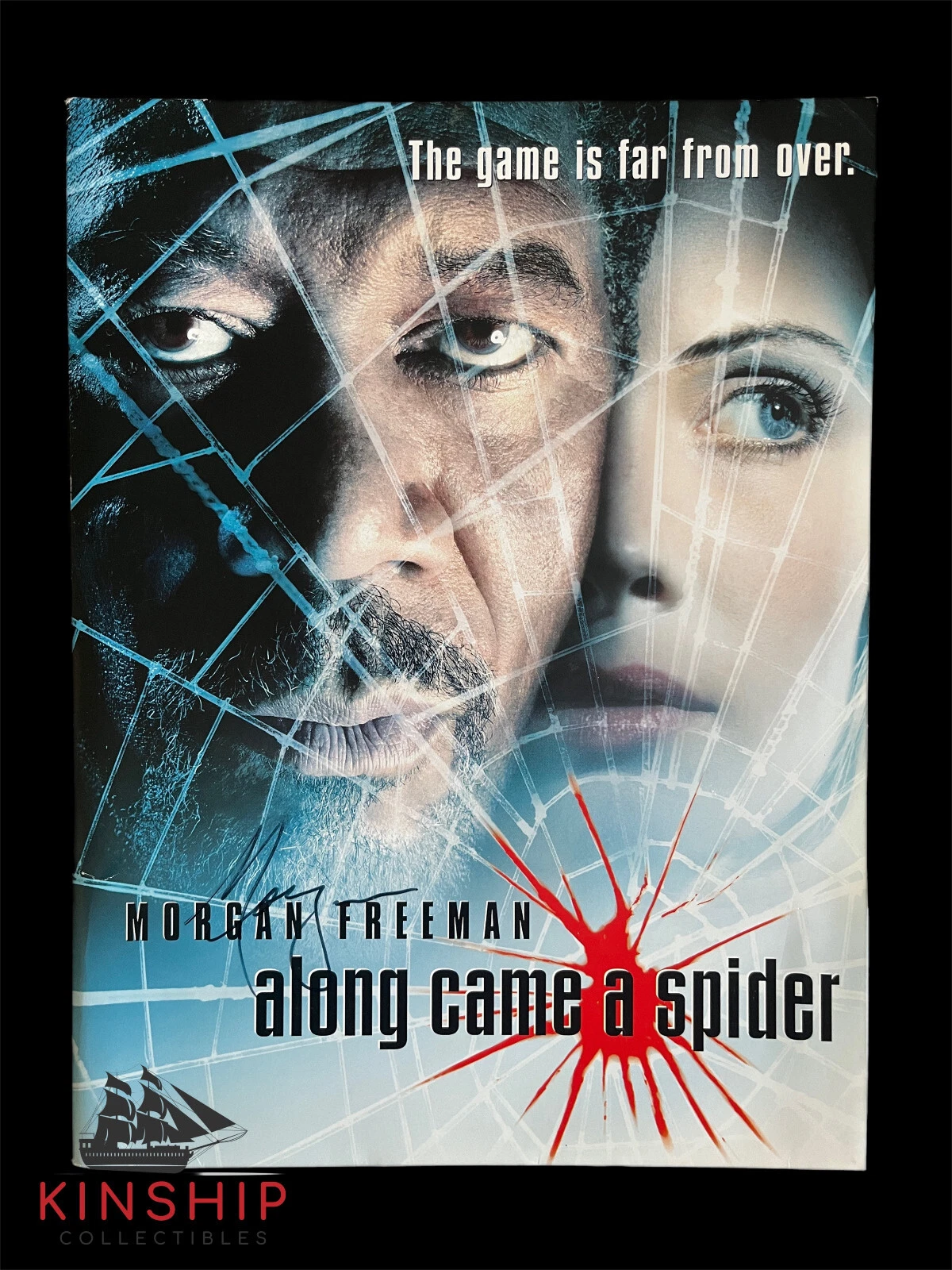 Morgan Freeman signed Along Came A Spider Movie Folder JSA LOA Auto Actor Z1187
