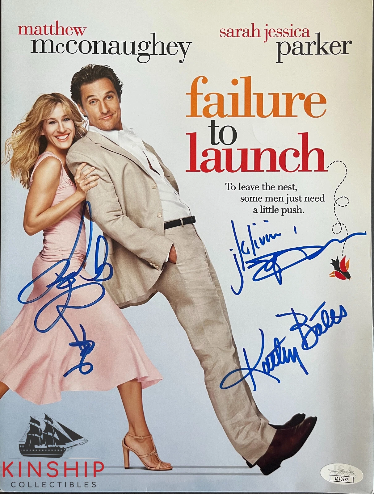 Matthew McConaughey Sarah Jessica Parker signed Movie Folder JSA COA Auto Z1198
