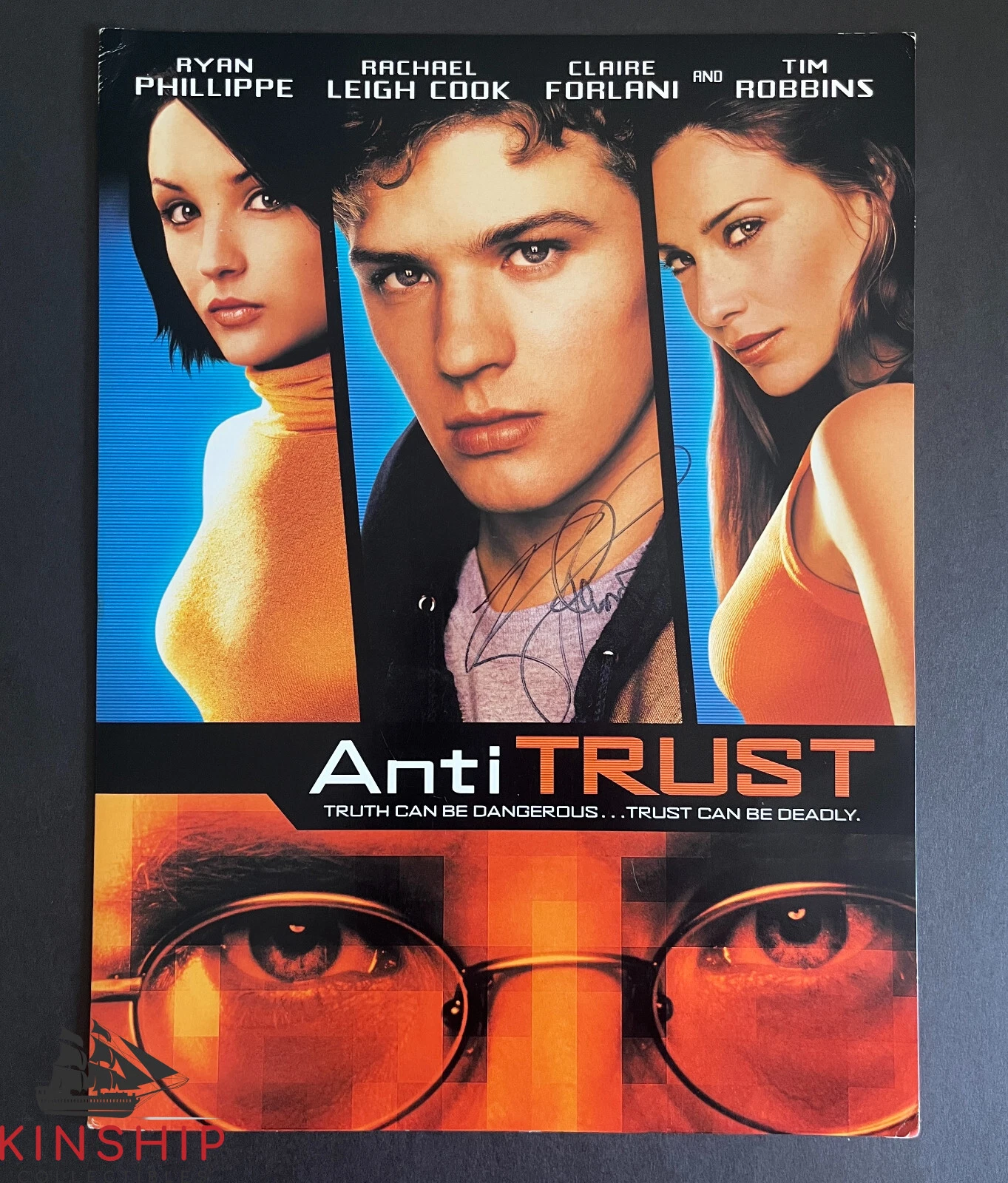 Ryan Phillippe signed Anti Trust Movie Folder JSA COA Vintage Auto Actor Z1206
