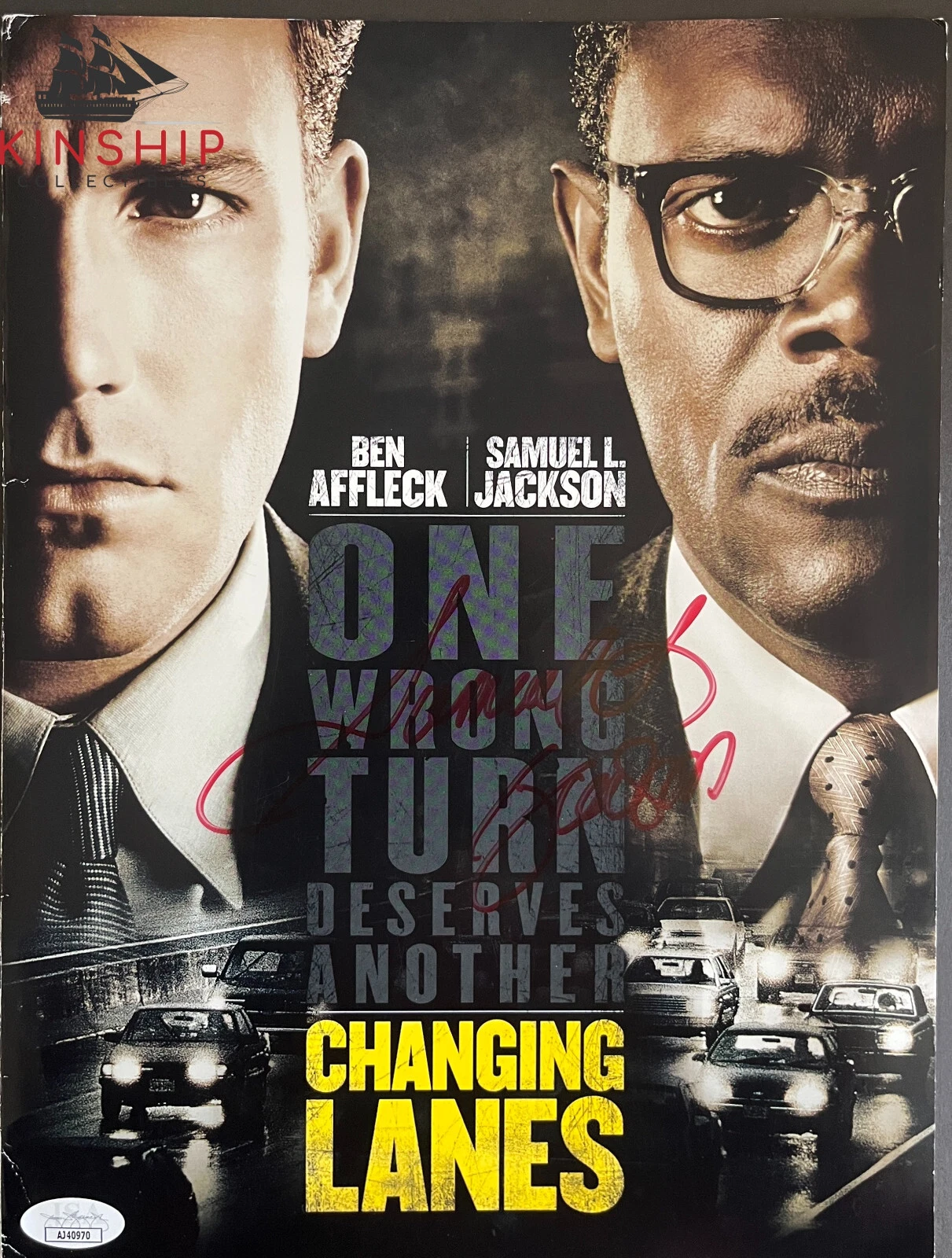 Samuel L Jackson signed Movie Folder JSA COA Auto Rare Bold Auto Z1209
