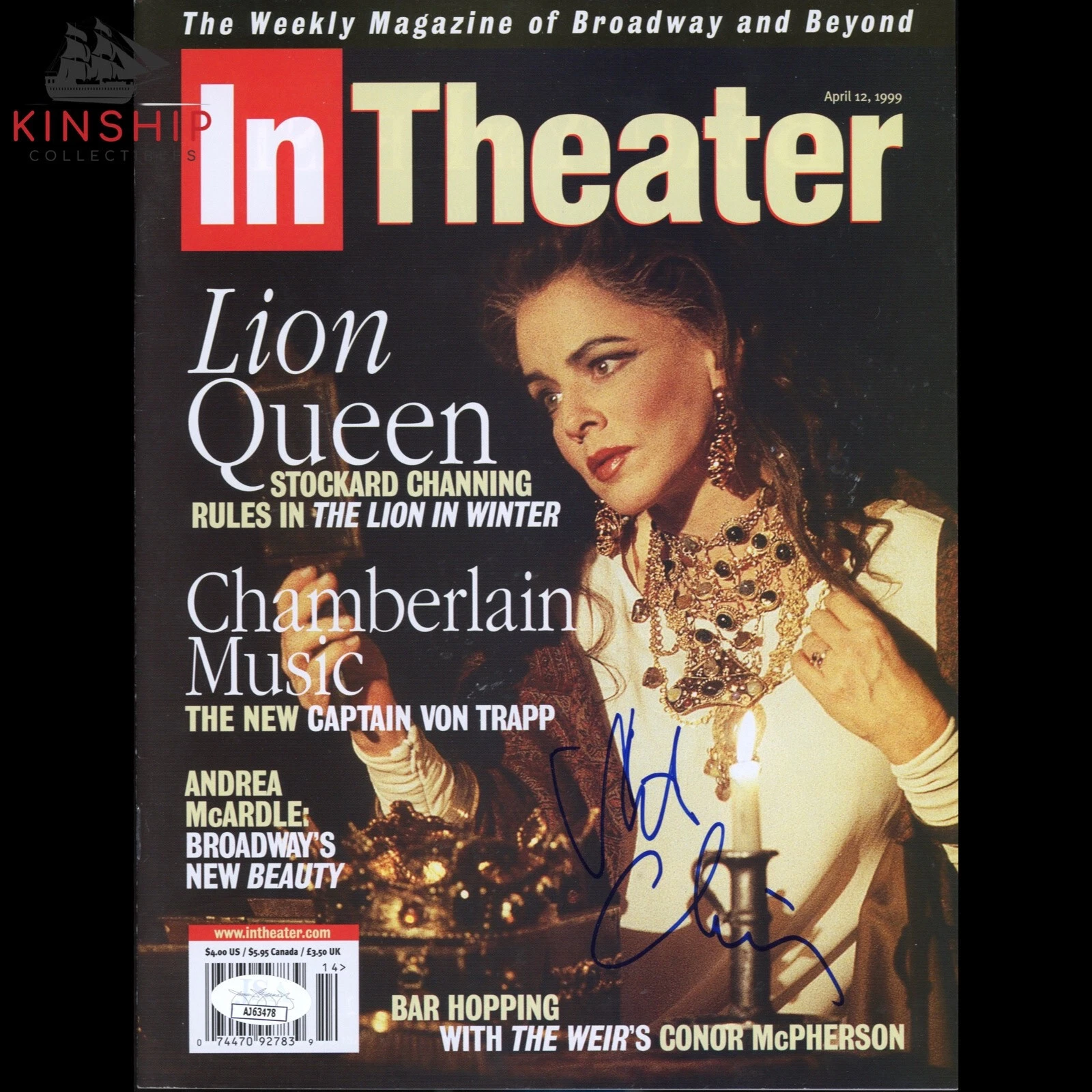 Stockard Channing signed In Theater Magazine JSA COA Auto Bold E171
