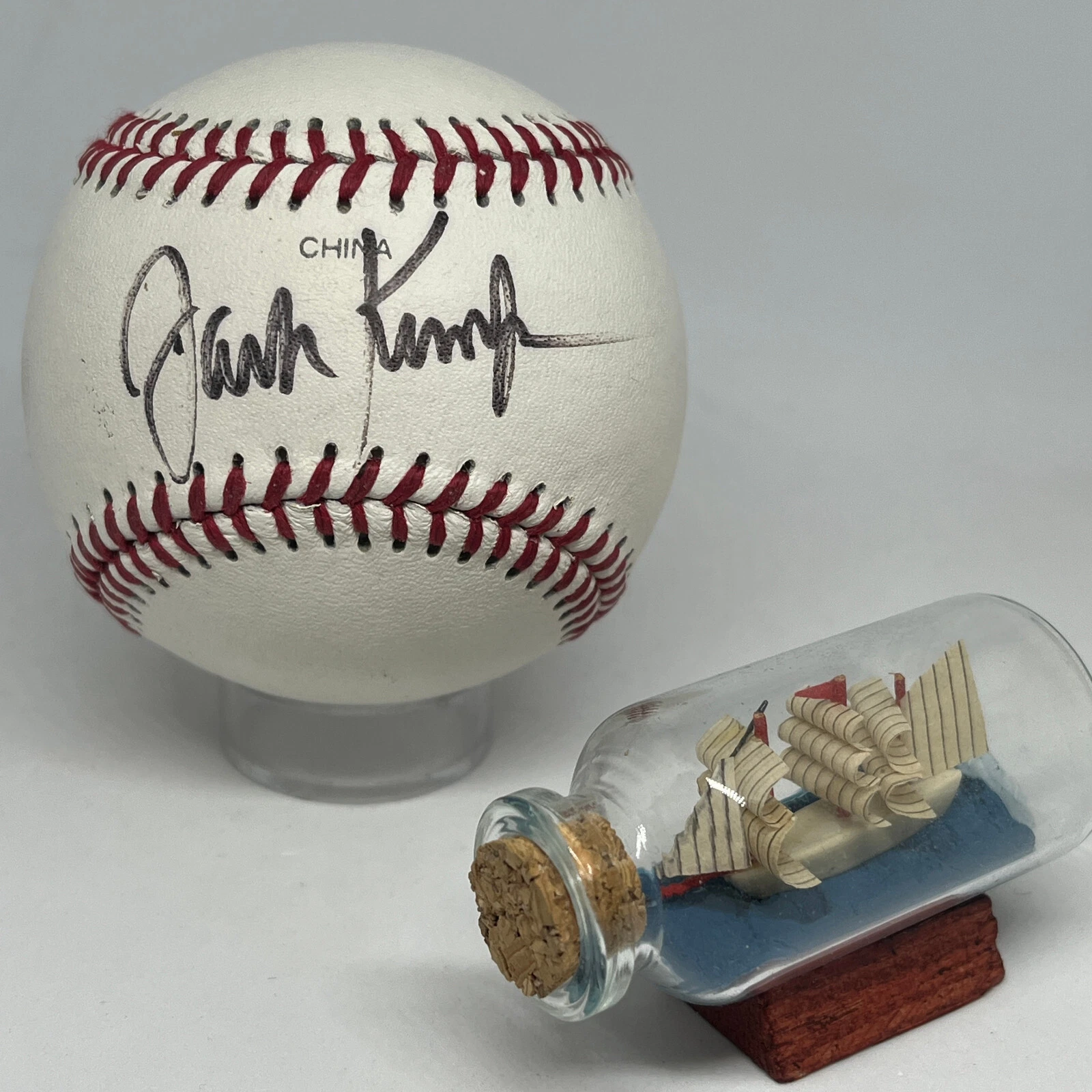 Jack Kemp signed Rawlings Baseball JSA COA US Rep Bills Football Auto A2792
