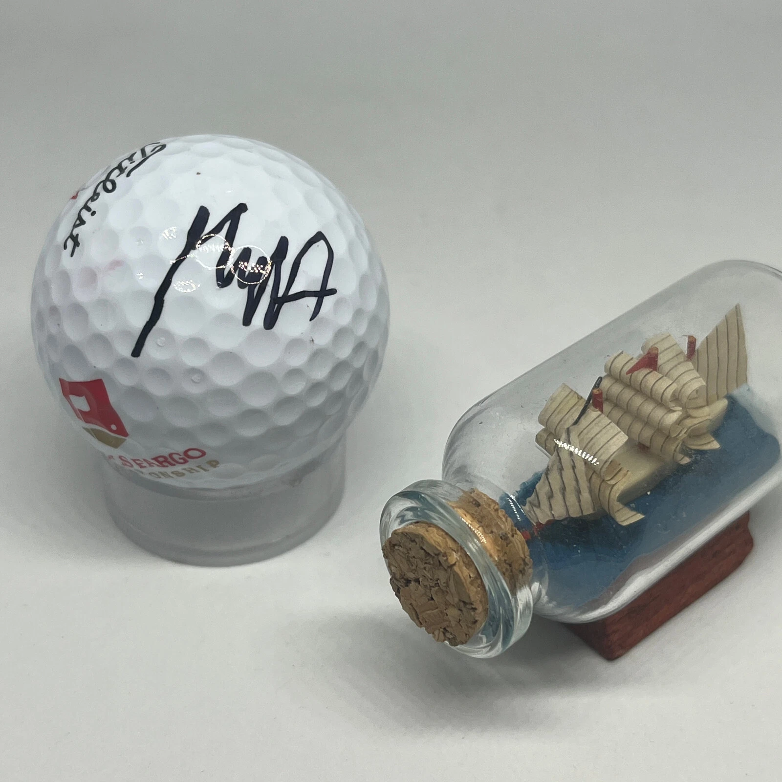 Max Homa signed Wells Fargo Logo Golf Ball JSA COA Masters PGA Star A2804
