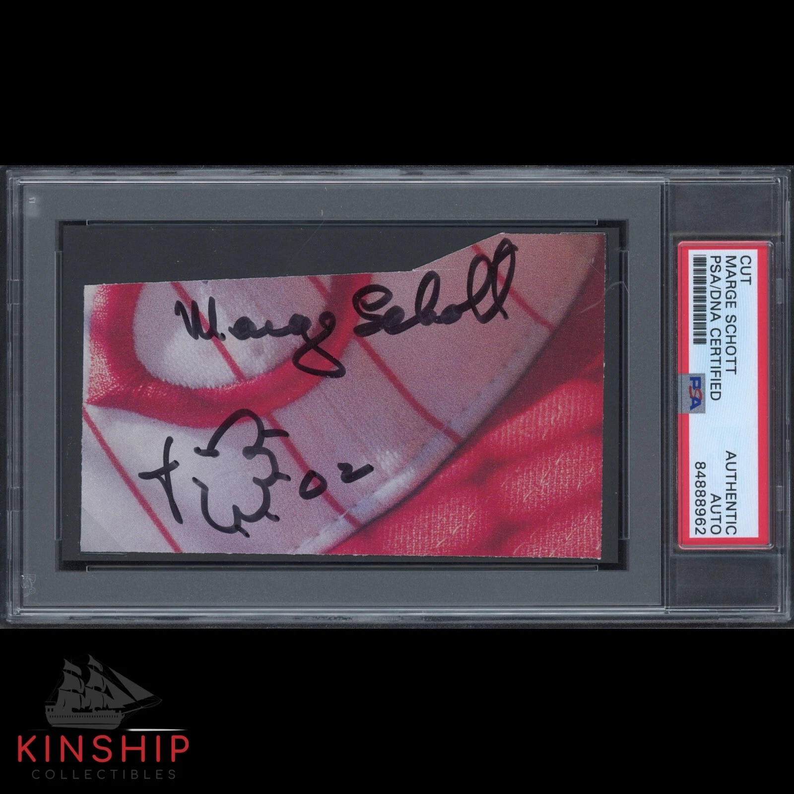Marge Schott signed cut PSA DNA Slabbed Auto Reds World Series Rare Inscr C1452
