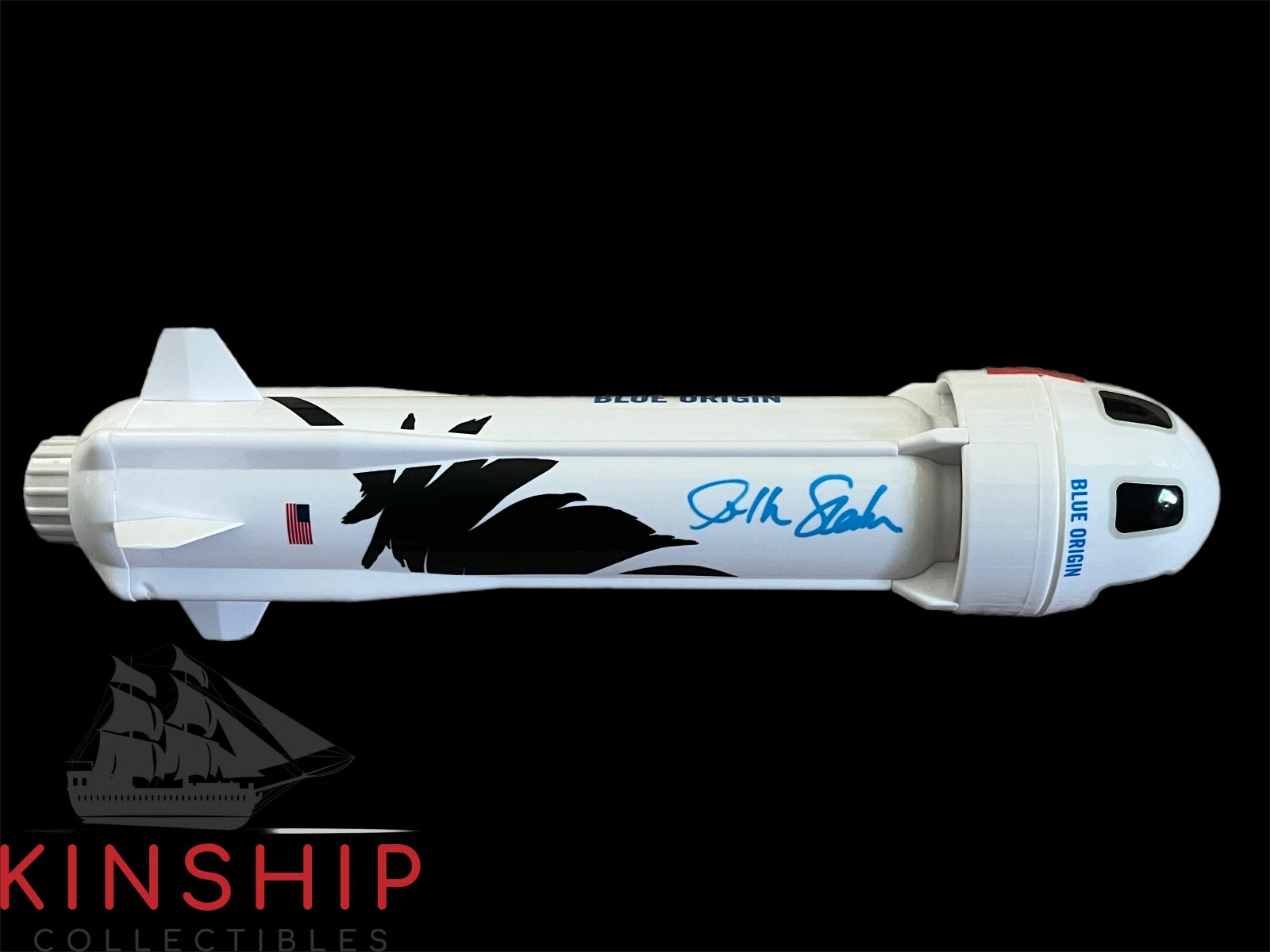William Shatner signed Blue Origin Rocket JSA COA StarTrek Actor Auto Bold Z1247
