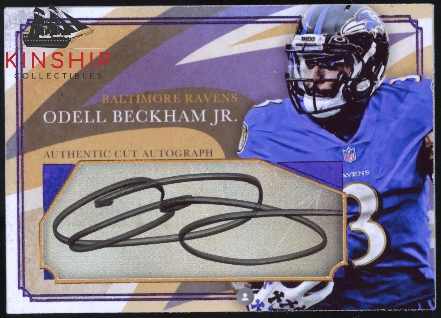 Odell Beckham Jr signed Custom Trading Card JSA COA Giants Ravens HOF Auto Z1258
