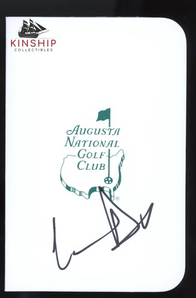 Cameron Cam Davis signed Masters Scorecard JSA COA Augusta Golf Auto Z1275
